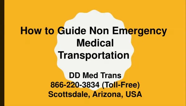 How to Guide Non Emergency Medical Transportation