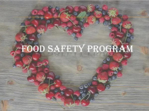 Food Safety Program – BD Food Safety