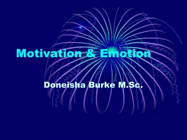 Motivation Emotion