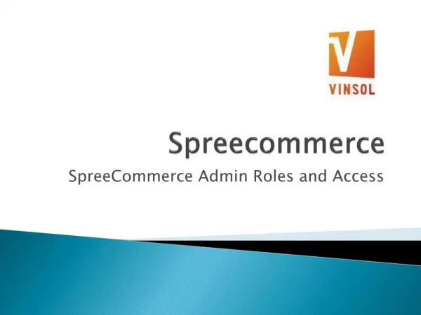 SpreeCommerce Admin Roles and Access