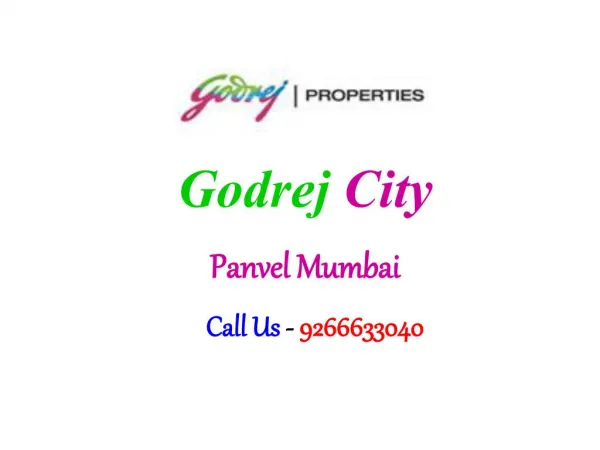 Godrej Property-Godrej City Panvel Mumbai – Investors Clinic