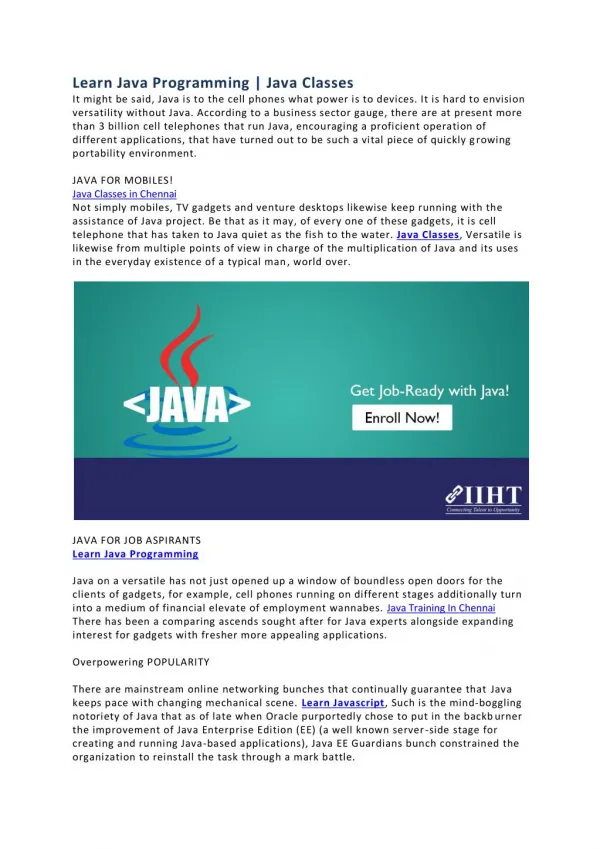 Java classes | Learn Java programming
