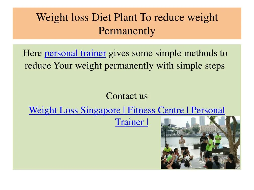 weight loss diet plant to reduce weight permanently