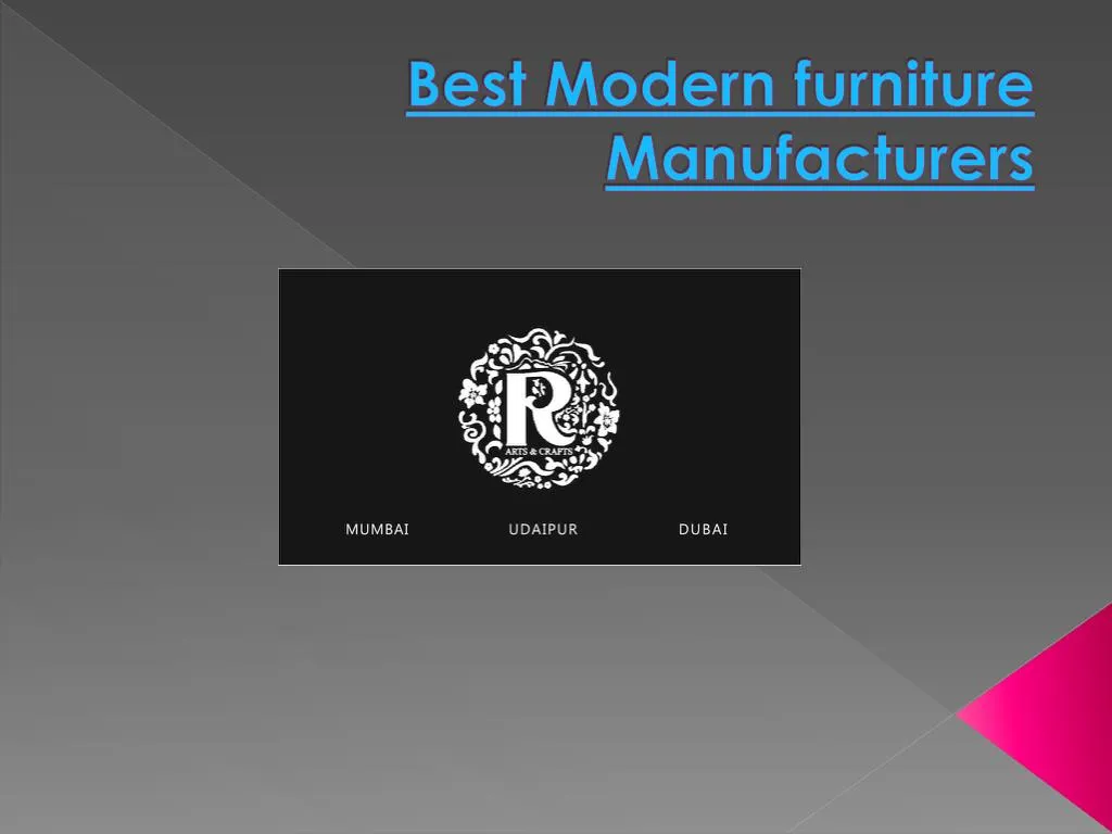 best modern furniture manufacturers