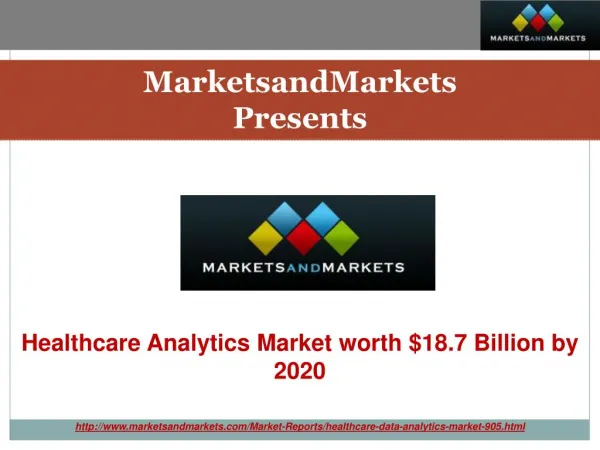 Healthcare Analytics/Medical Analytics Market by Application, Types, Delivery & End-User - 2020 | MarketsandMarkets
