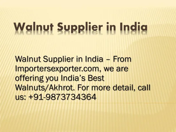 Imported Walnut Suppliers