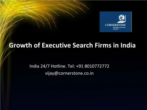 Growth of Executive Search Firms in India