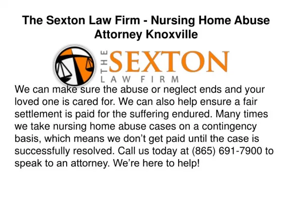 Nursing home abuse attorney knoxville