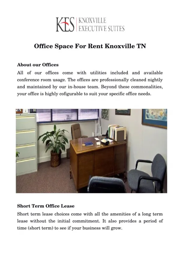Knoxville Office Space For Lease