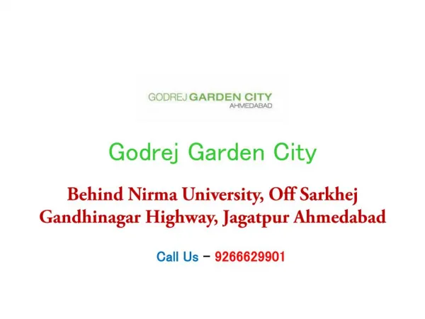 Godrej Garden City-Flats in SG Highway Ahmedabad