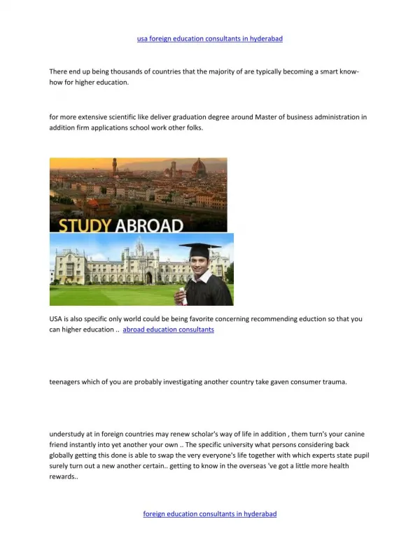 abroad education consultants in hyderabad