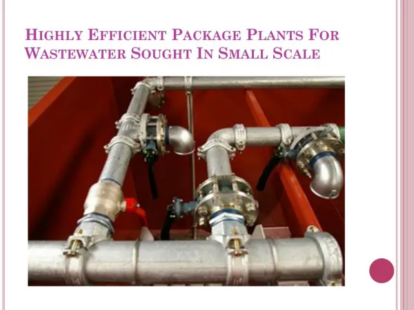 Wastewater Package Plants