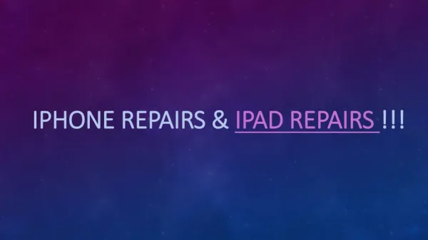 iPad Repairs