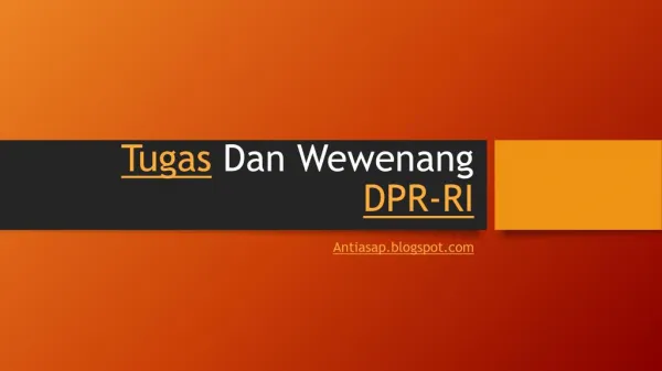 Tugas DPR