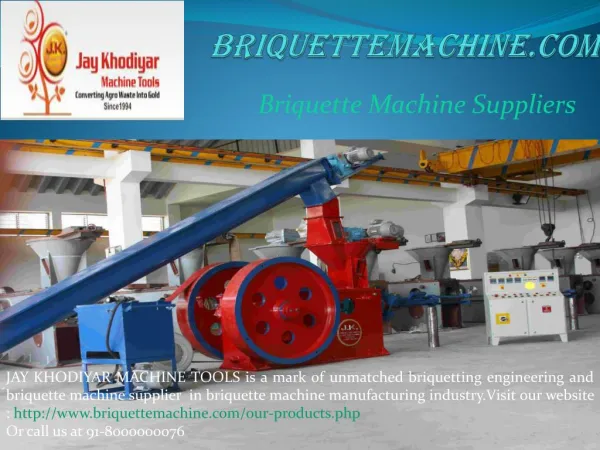 Briquetting Machine | Briquette Machine Suppliers