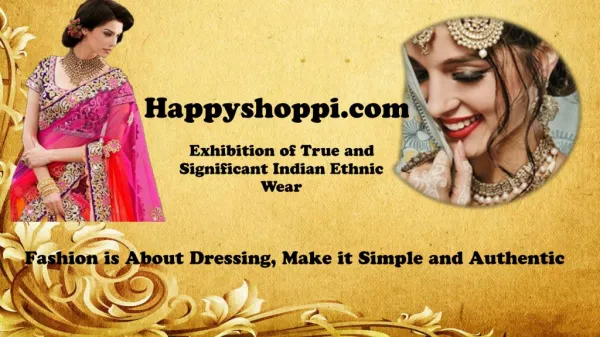 Authenitic indian ethnic wear by happyshoppi com