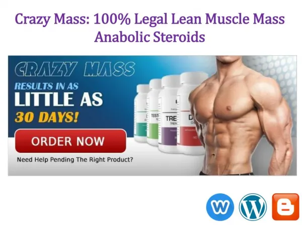 Crazy Mass – 100% Safe Legal Steroids for New Comer's Muscle builders!