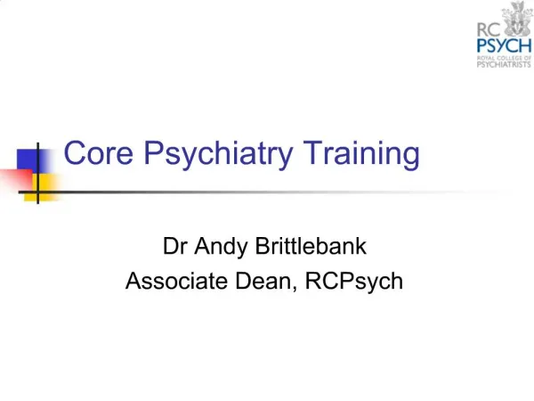 Core Psychiatry Training