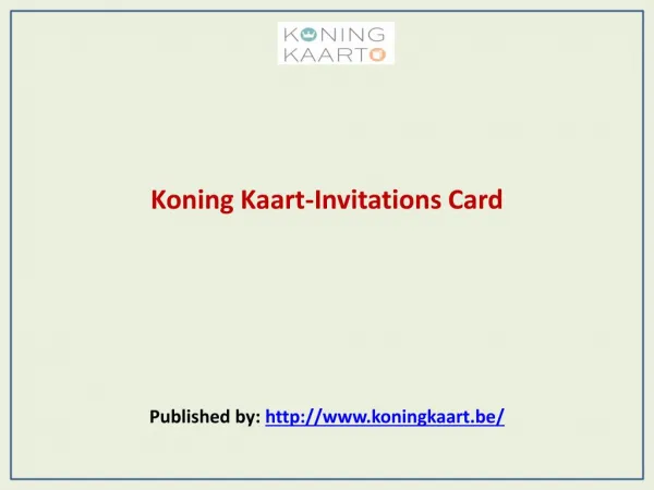 Koning Kaart-Invitations Card