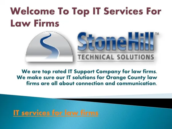 Top IT Services for Law Firms