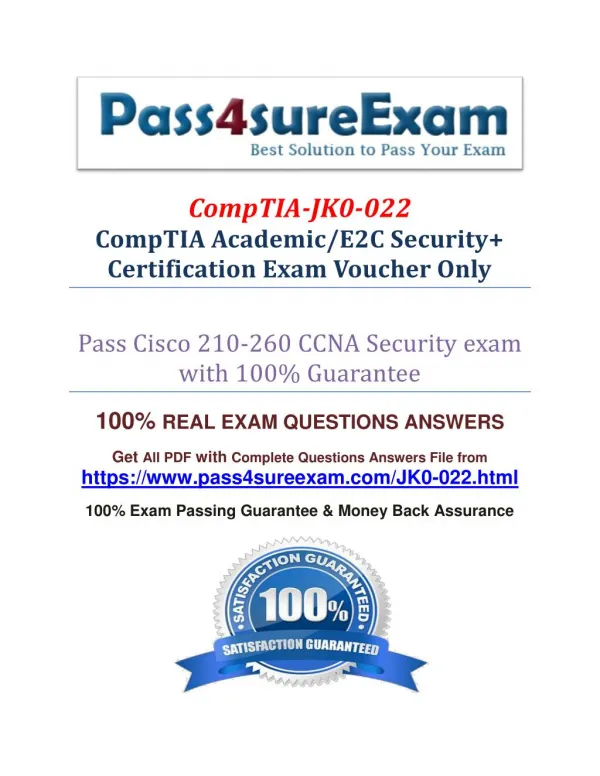 Pass4sure JK0-022 Exam Question