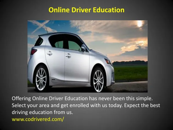 Online Driver Education
