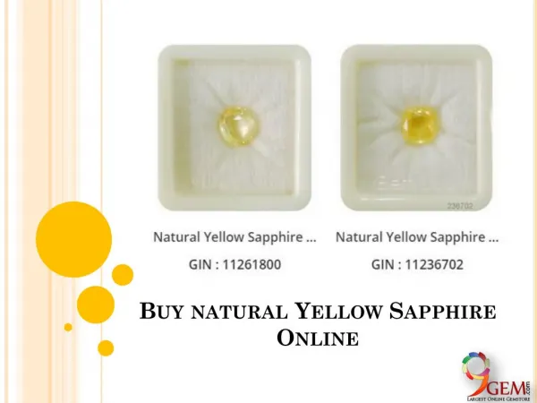 Buy Natural Yellow Sapphire Online