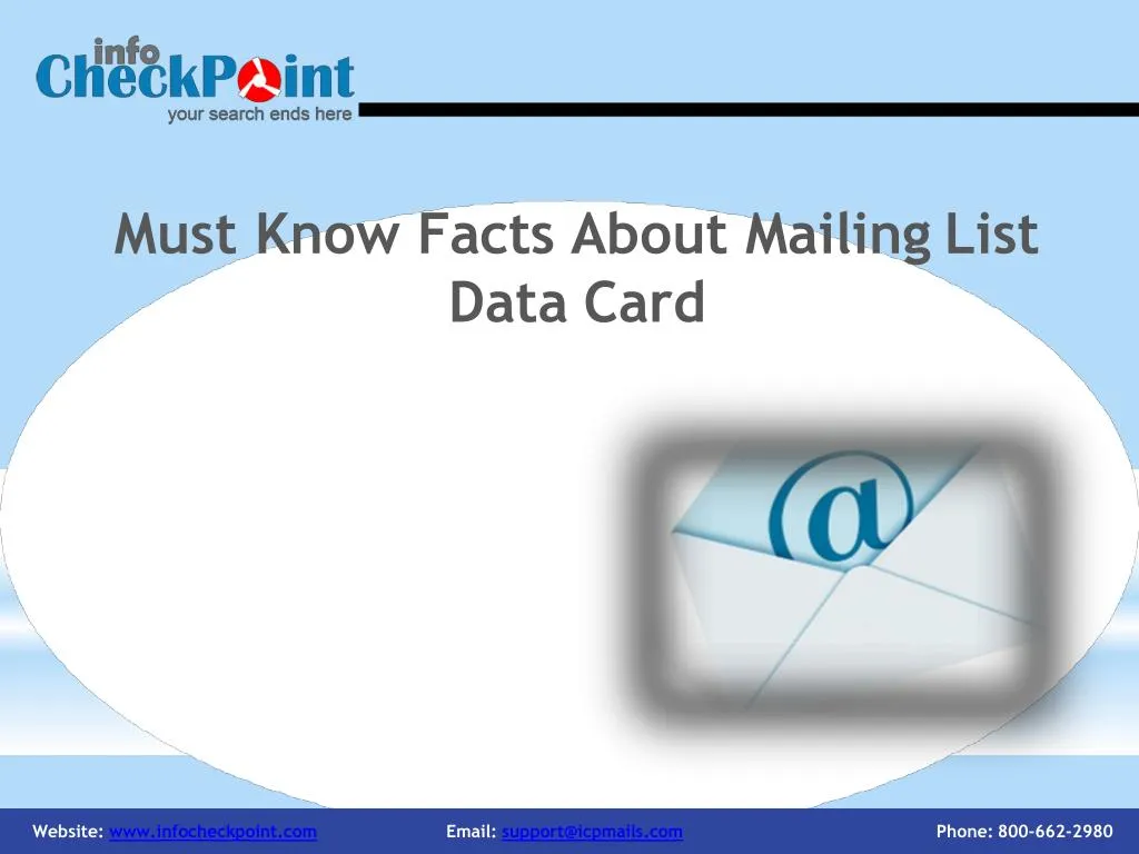 must know facts about mailing list data card