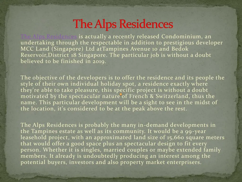the alps residences