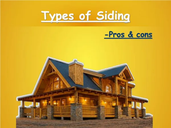 Types of siding