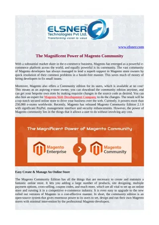 The Magnificent Power of Magento Community - slide 1