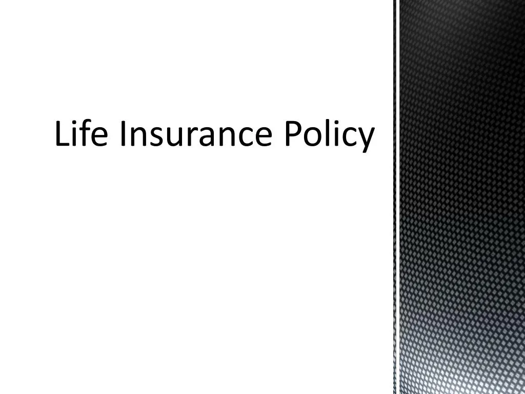 life insurance policy