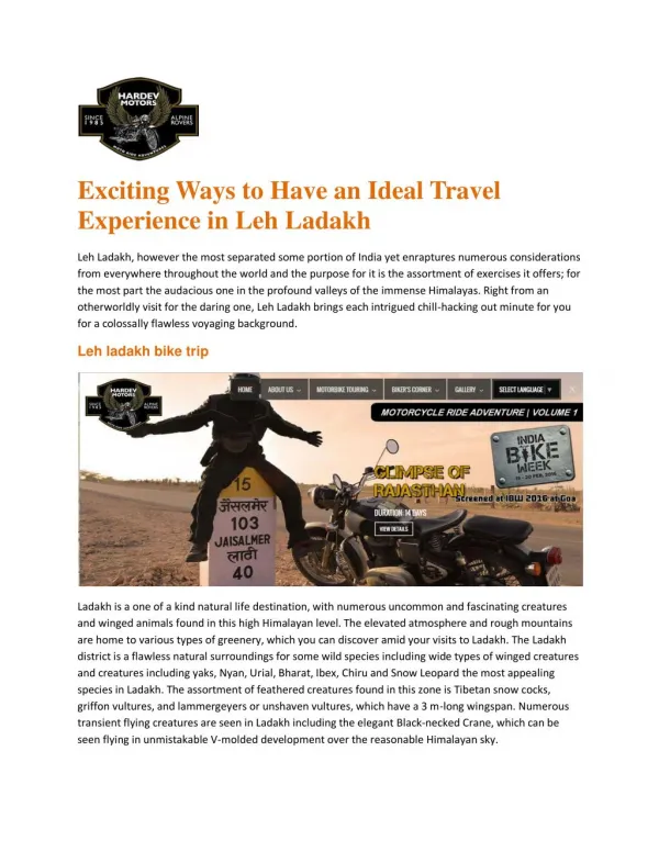 Motorcycle tours in Nepal