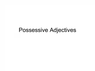 Possessive Adjectives - slide 1