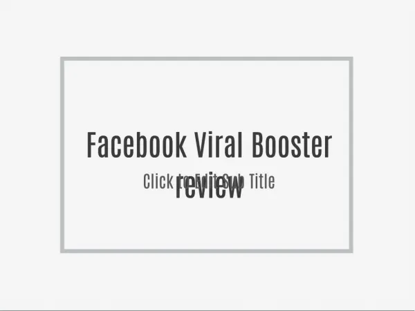 Facebook Viral Booster review