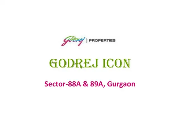 Godrej Icon Gurgaon – Godrej Icon Flats – Investors Clinic