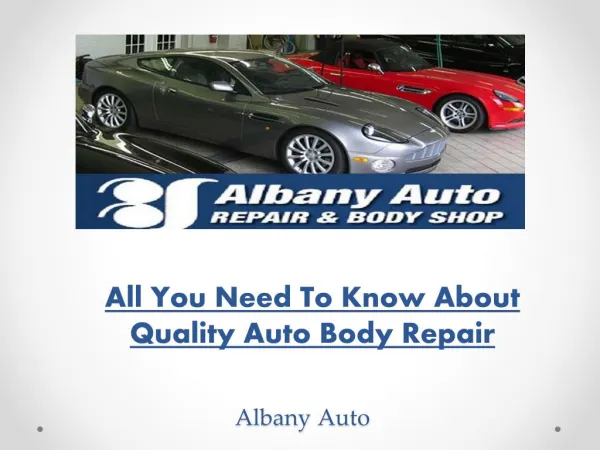 All You Need To Know About Quality Auto Body Repair