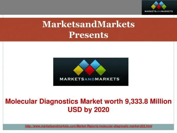 Molecular Diagnostics Market by Technology & Application - 2020 | MarketsandMarkets