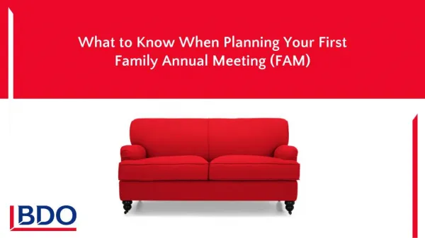 What to know when planning your First Family Annual Meeting