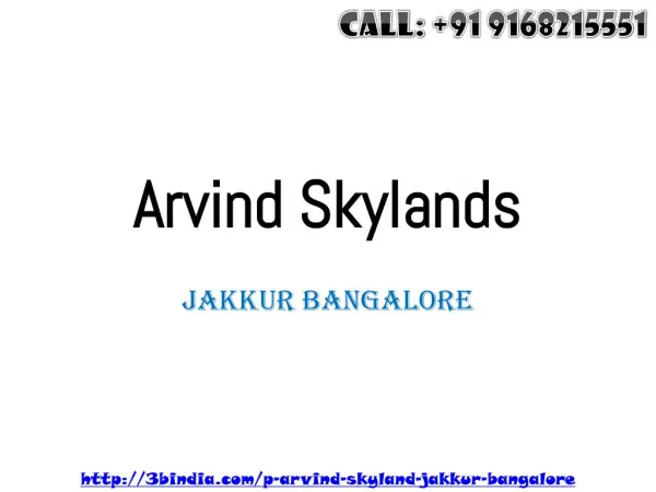 Arvind Skylands A Dream Project At Jakkur North Bangalore