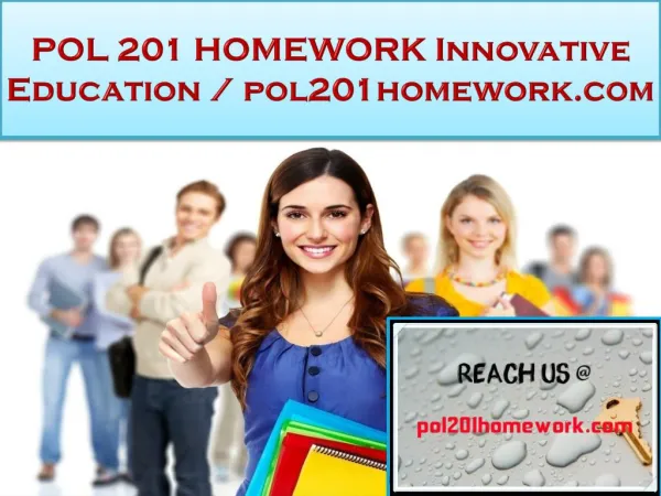 POL 201 HOMEWORK Innovative Education / pol201homework.com