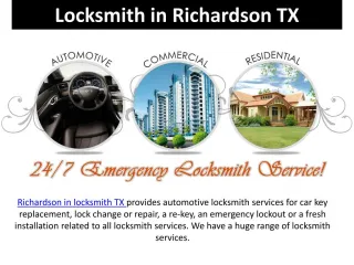 Locksmith in richardson TX - slide 1