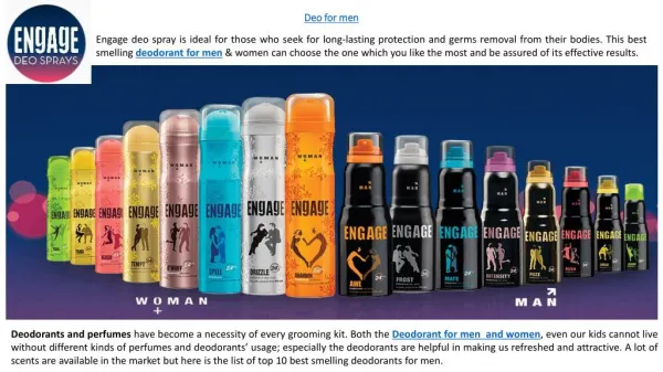 Amazing And Innovative Deodorant For Men