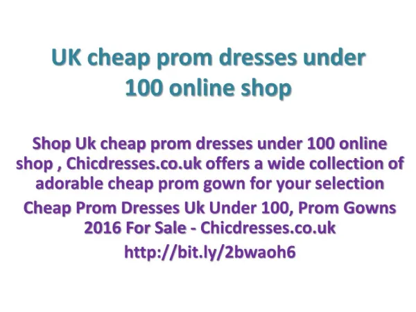 Cheap Prom Dresses Uk Under 100