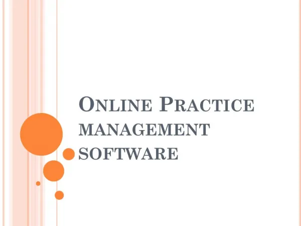 Full Cycle Web Based Practice Management Software Solution