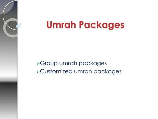 Cheap umrah packages