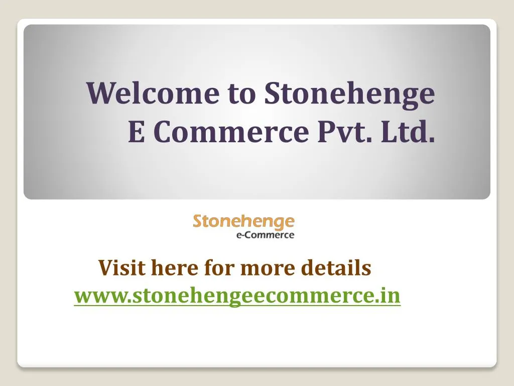 welcome to stonehenge e commerce pvt ltd