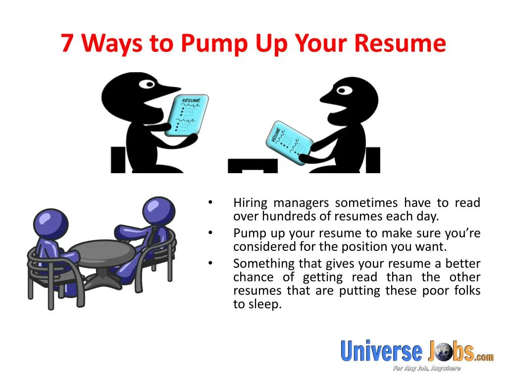 7 ways to pump up your resume