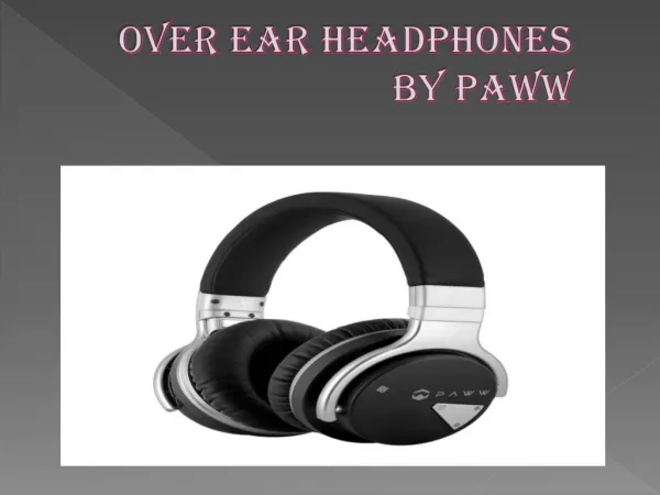 Over ear headphones