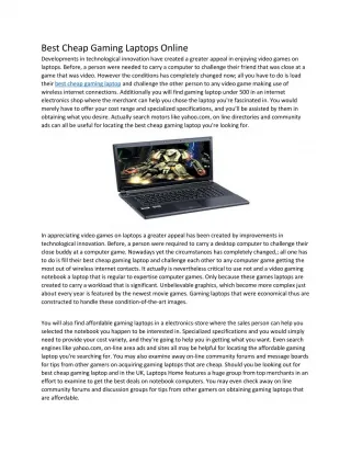 Cheap Gaming Laptops - slide 1